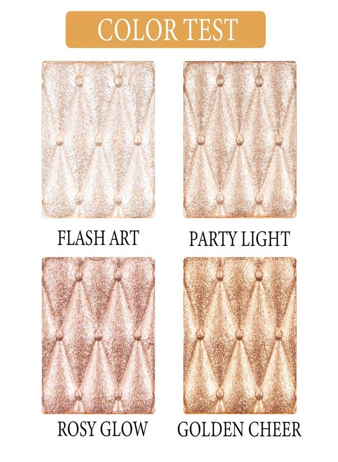 UOCK 4-color highlighter makeup palette shimmer bronze contour shadow illumination highlight eyeshadow palette eyeshadow cosmetic set - Image 2